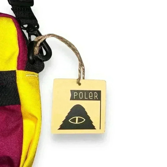 Polar Skate Co. Vince Shoulder Bag Big Boy NWT  Yellow/Burgundy Y2K Casual Baggy - Picture 6 of 11